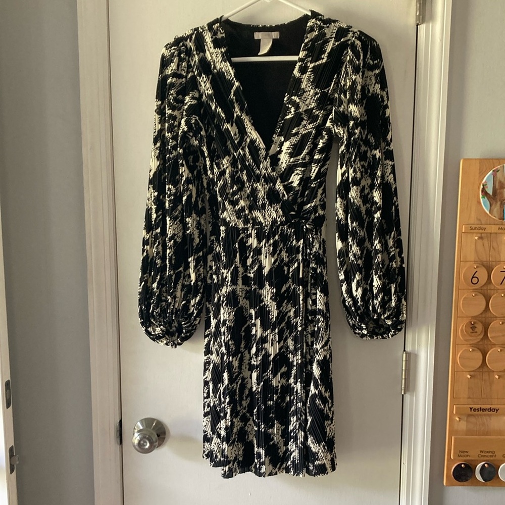 Elegant Black and White Women's Dress